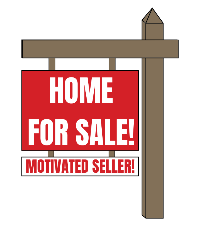 "for sale" sign for motivated sellers that work with Integrity Manufactured Home Resales/Mobile Home Sales. Contact an Integrity agent to sell your home like a pro.