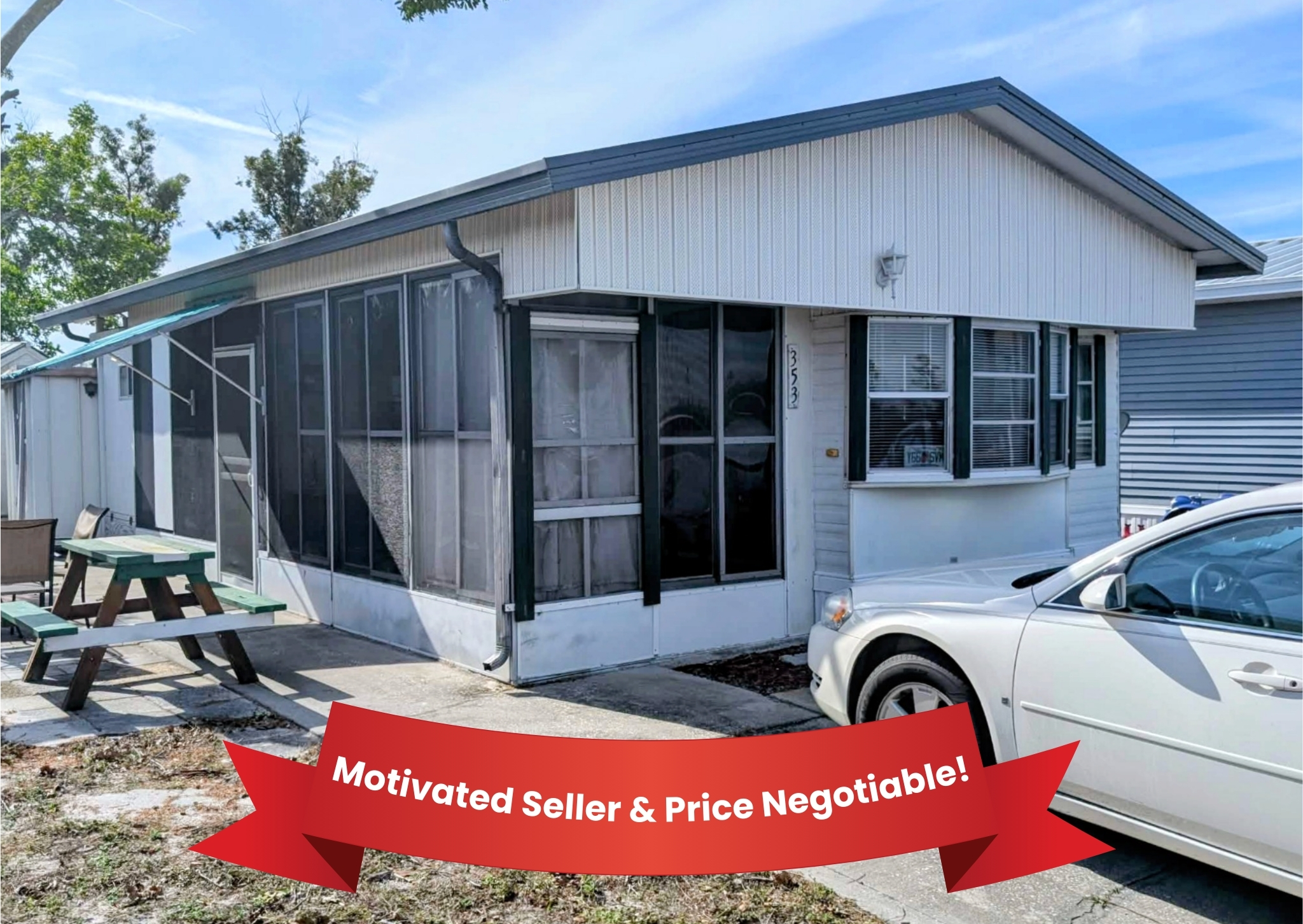 2206 Chaney Dr, Lot 353, Ruskin, Florida 33570, 1 Bedroom Bedrooms, ,1 BathroomBathrooms,55-Plus Mobile Home,For Sale,Chaney Dr, Lot 353,4441