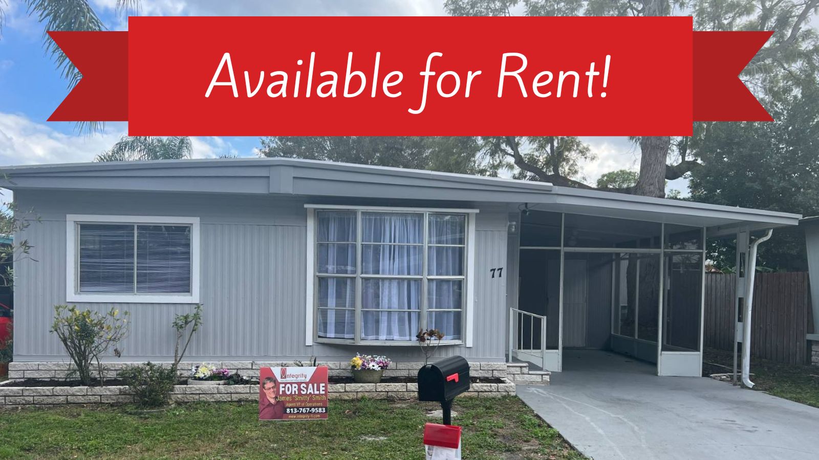 28488 US Hwy 19 N, Lot 77, Clearwater, Florida 33761, 2 Bedrooms Bedrooms, ,2 BathroomsBathrooms,55-Plus Mobile Home,For Rent,US Hwy 19 N, Lot 77,4480