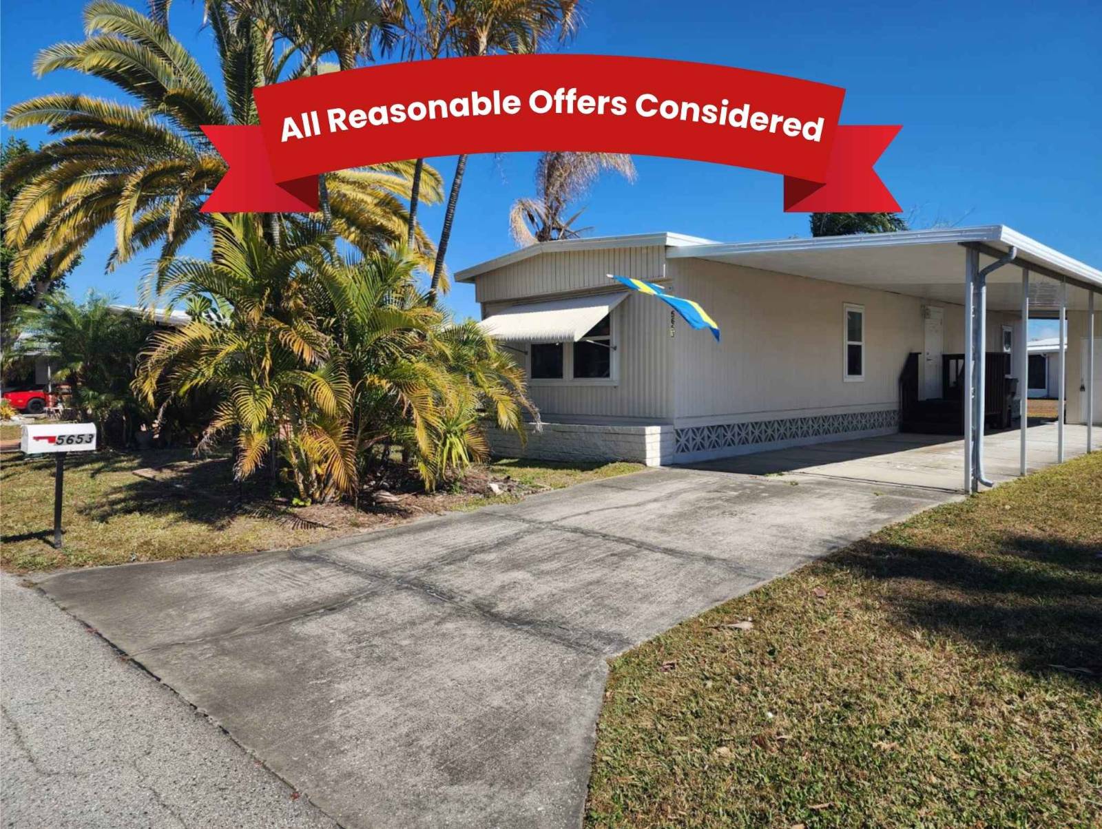 5653 Whistling Tree Lane, Bradenton, Florida 34203, 2 Bedrooms Bedrooms, ,1 BathroomBathrooms,55-Plus Mobile Home,For Sale,Whistling Tree Lane,5176